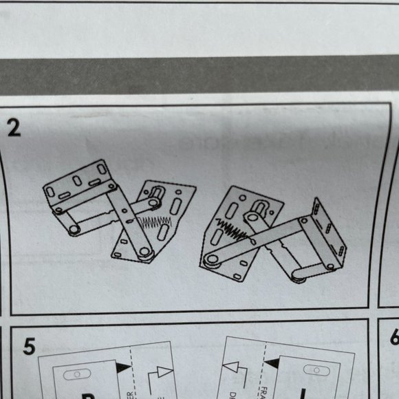 NEW Two (2) Tip Out Tray Hinges - Picture 4 of 5